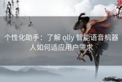 个性化助手：了解 olly 智能语音机器人如何适应用户需求