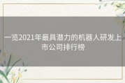 一览2021年最具潜力的机器人研发上市公司排行榜