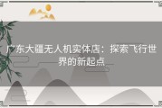 广东大疆无人机实体店：探索飞行世界的新起点