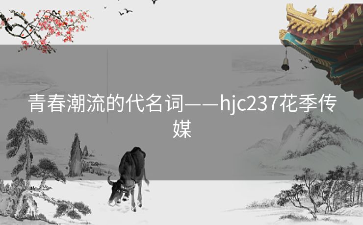 青春潮流的代名词——hjc237花季传媒