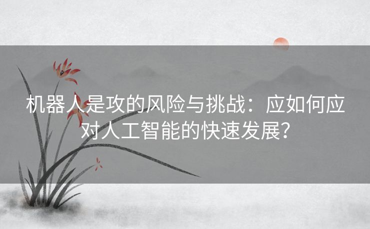 机器人是攻的风险与挑战：应如何应对人工智能的快速发展？