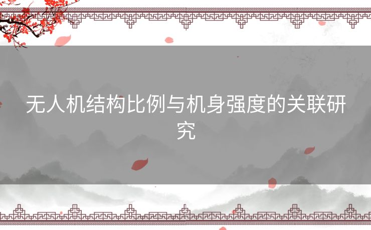 无人机结构比例与机身强度的关联研究