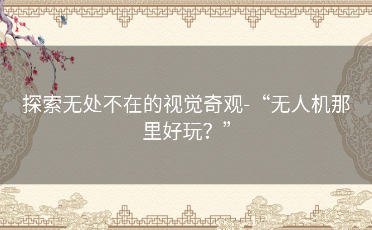 探索无处不在的视觉奇观-“无人机那里好玩？”