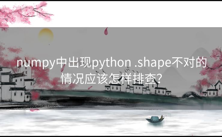 numpy中出现python .shape不对的情况应该怎样排查？