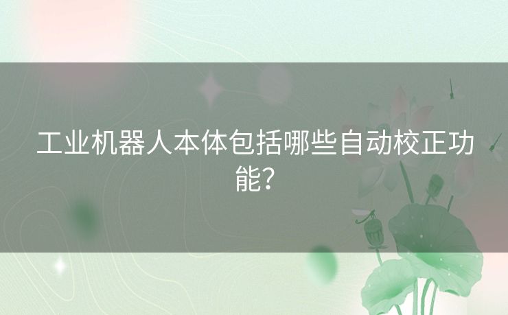 工业机器人本体包括哪些自动校正功能？