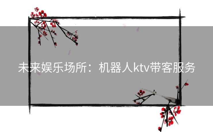 未来娱乐场所：机器人ktv带客服务