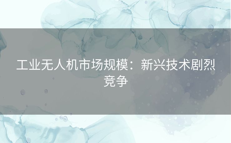 工业无人机市场规模：新兴技术剧烈竞争