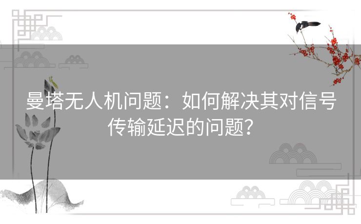 曼塔无人机问题：如何解决其对信号传输延迟的问题？