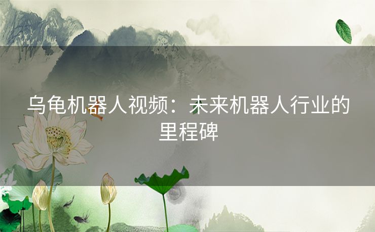 乌龟机器人视频：未来机器人行业的里程碑