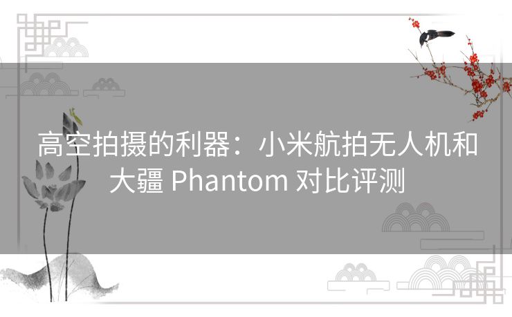 高空拍摄的利器：小米航拍无人机和大疆 Phantom 对比评测