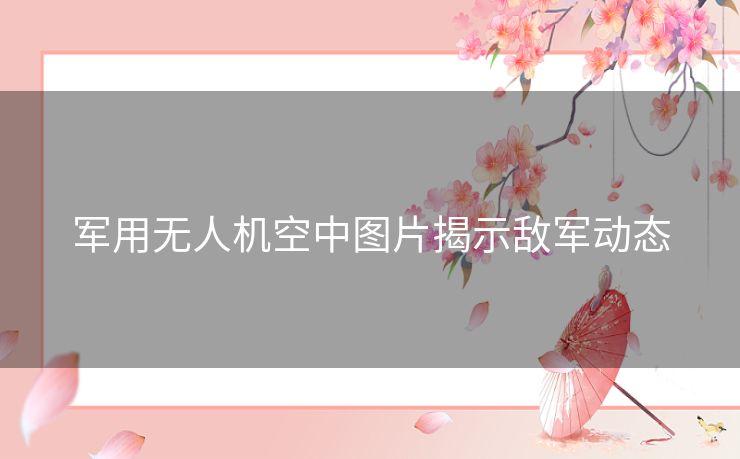 军用无人机空中图片揭示敌军动态