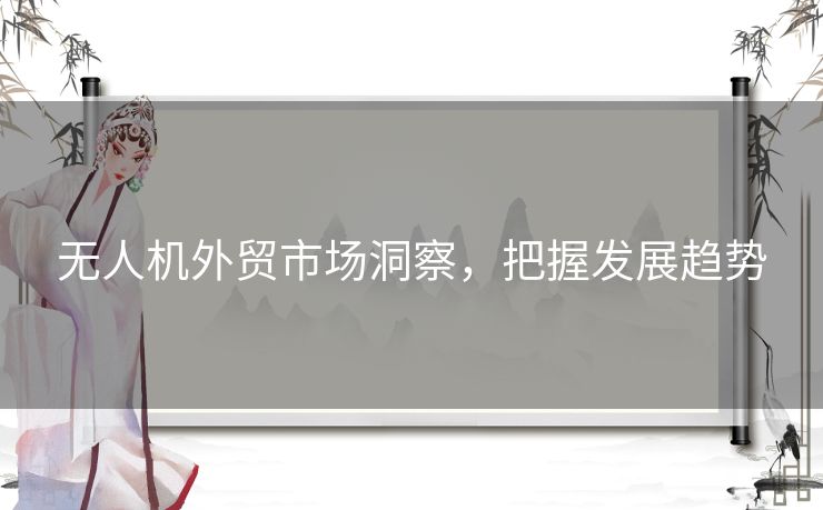 无人机外贸市场洞察，把握发展趋势